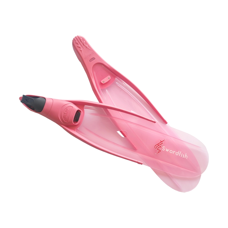Aqu Gear Translucent Pink Blade Fins